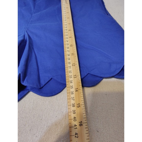 Lilly Pulitzer Royal Blue Scalloped Hem Shorts Size 10 VV - Picture 3 of 7